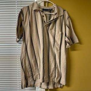 Men’s Striped Collar Shirt With Pocket